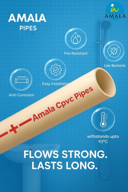 Amala CPVC pipes last long - Durable construction for longevity